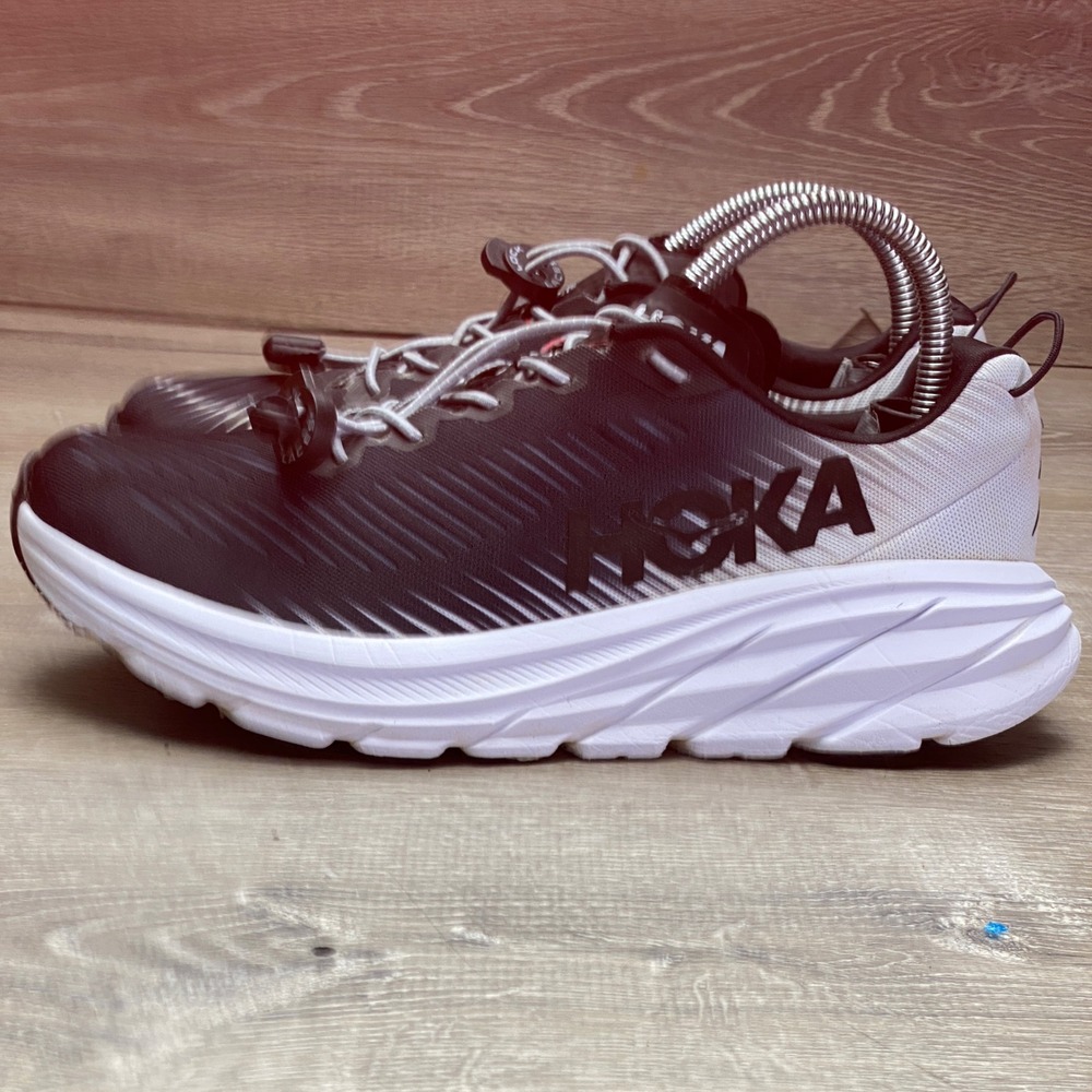 Hoka Rincon 3 Mens 8 Black White Mesh Running Shoes 1119395 BWHT